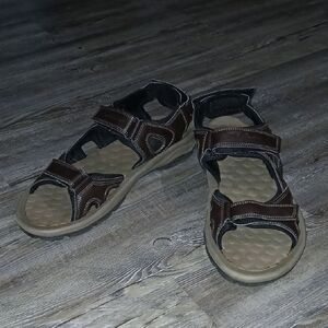 Eddie Bauer  Brown Grafton Hiking Outdoor Strap Support Sandals Sz 12